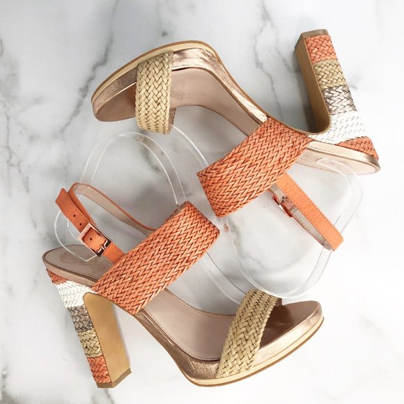 Vince Camuto Shoes - Vince Camuto Adrien Open Toe Woven Heeled Sandals